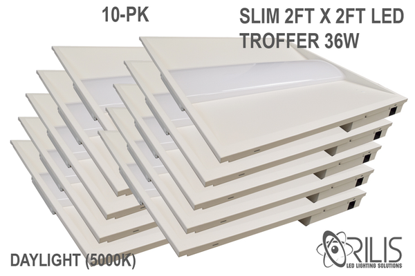 2 Ft x 2 Ft Slim Integrated LED 36W Dimmable Architectural Troffer- 4500 Lumens- DLC - ETL