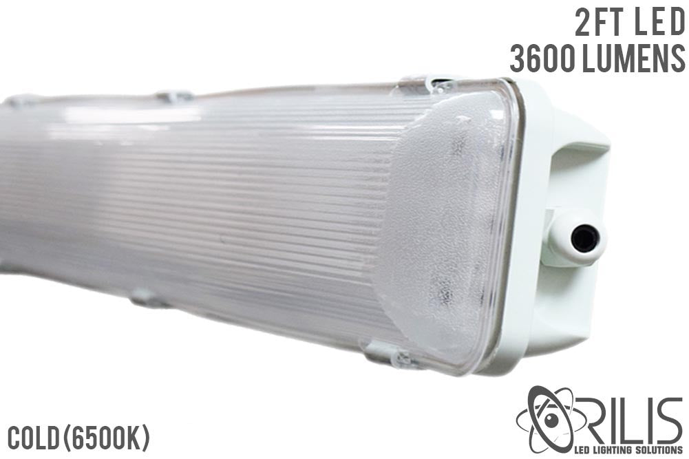 2 Ft. 36W 6500K Integrated LED Water Vapor Tight Lighting Fixture