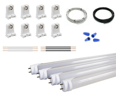 4-Light Fluorescent to LED Retrofit Conversion Kit +(4) LED Double-Ended T8 Tubes