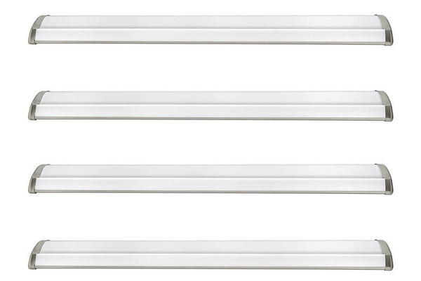Hampton Bay 4 Ft Luxury Kitchen Light - Brushed Nickel Decorative Wraparound Ceiling Fixture with Selectable Color Temperature - 3000K, 4000K, 5000K