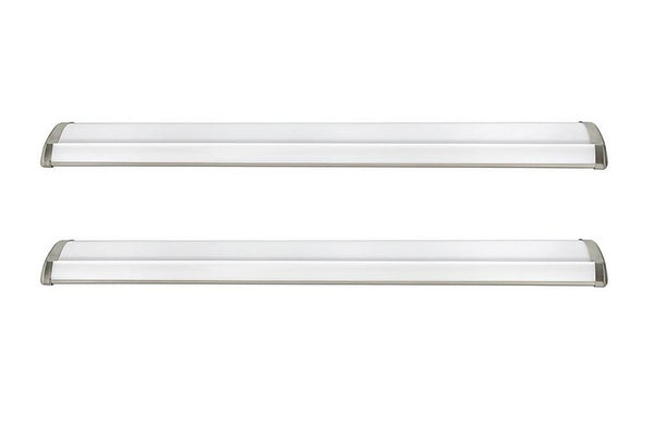 Hampton Bay 4 Ft Luxury Kitchen Light - Brushed Nickel Decorative Wraparound Ceiling Fixture with Selectable Color Temperature - 3000K, 4000K, 5000K (4-PK)