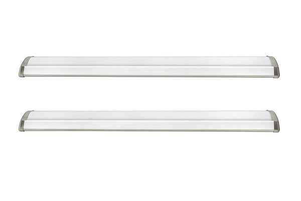 Hampton Bay 4 Ft Luxury Kitchen Light - Brushed Nickel Decorative Wraparound Ceiling Fixture with Selectable Color Temperature - 3000K, 4000K, 5000K (2-PK)