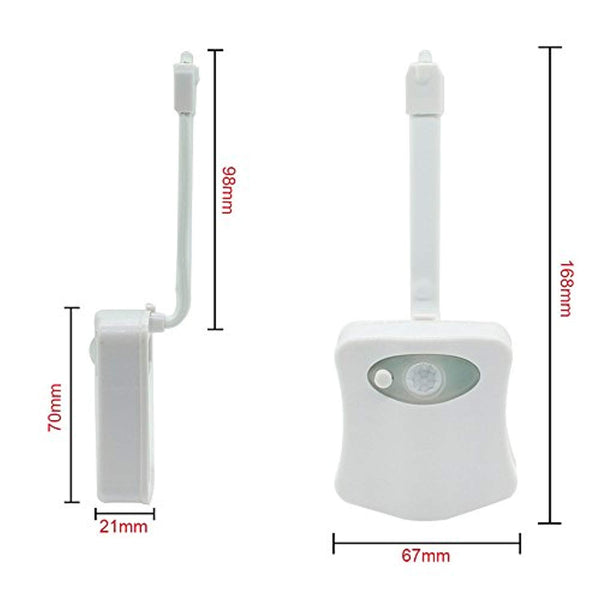 LED Toilet Bowl Light, Motion Sensor 8-Color Changing Waterproof Nightlight - ORILIS LED LIGHTING SOLUTIONS