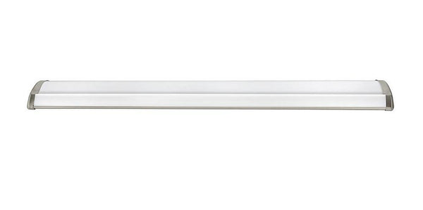 Hampton Bay 4 Ft Luxury Kitchen Light - Brushed Nickel Decorative Wraparound Ceiling Fixture with Selectable Color Temperature - 3000K, 4000K, 5000K (2-PK)
