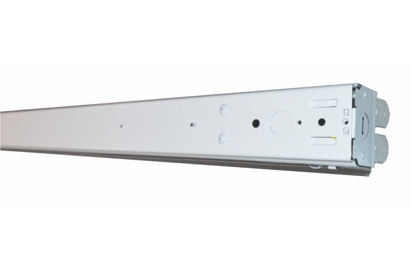 8 Ft. 88W White Flush Mount Tandem Hardwired Ceiling Fixture + (4) LED T8 Tubes