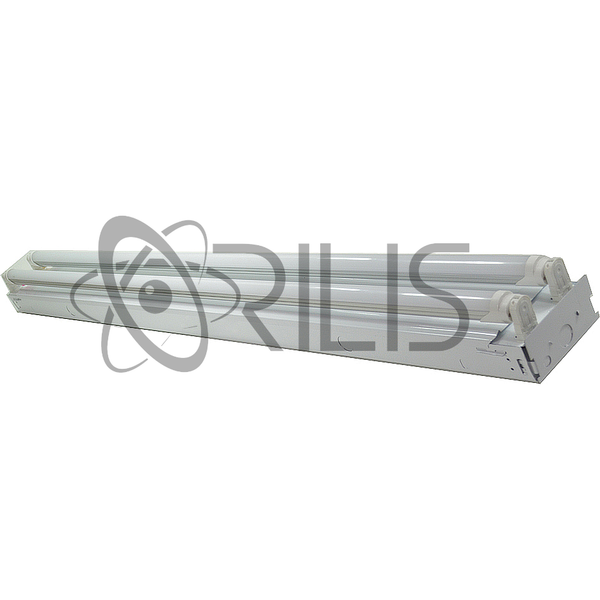 4 Ft. White Flush Mount Hardwired Ceiling Fixture + (2) LED T8 Tubes - ORILIS LED LIGHTING SOLUTIONS
