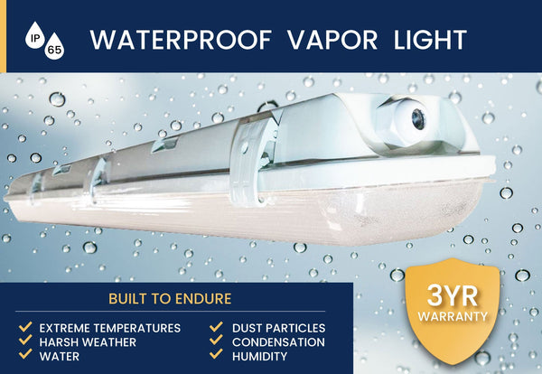 4 Ft. 72W 4500K Integrated LED Water Vapor Tight Lighting Fixture W/ Detachable LED Strips